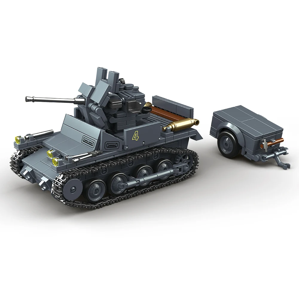 

World War 2 WW2 Army Military Soldiers SAWT Flakpanzer I Anti Aircraft Tank ​Building Blocks Bricks Educational Toys For Kids
