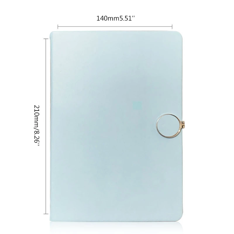 Bloco notas couro clássico Business Notebook com anel magnético redondo metal