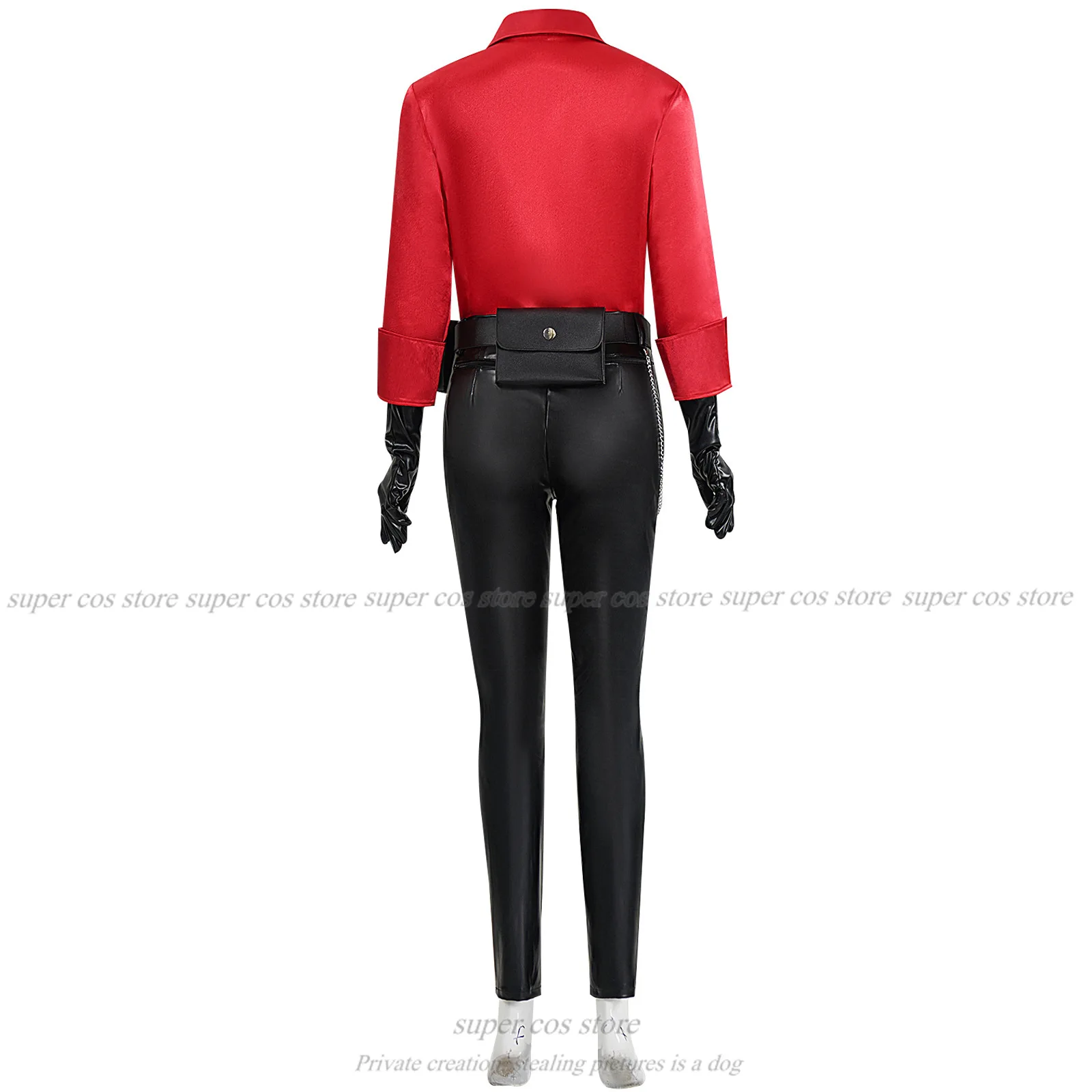 Ada wong cosplay novo vermelho topos traje peruca biohazard6 jogo residente roleplay roupas sexy luvas calças ternos de festa de halloween