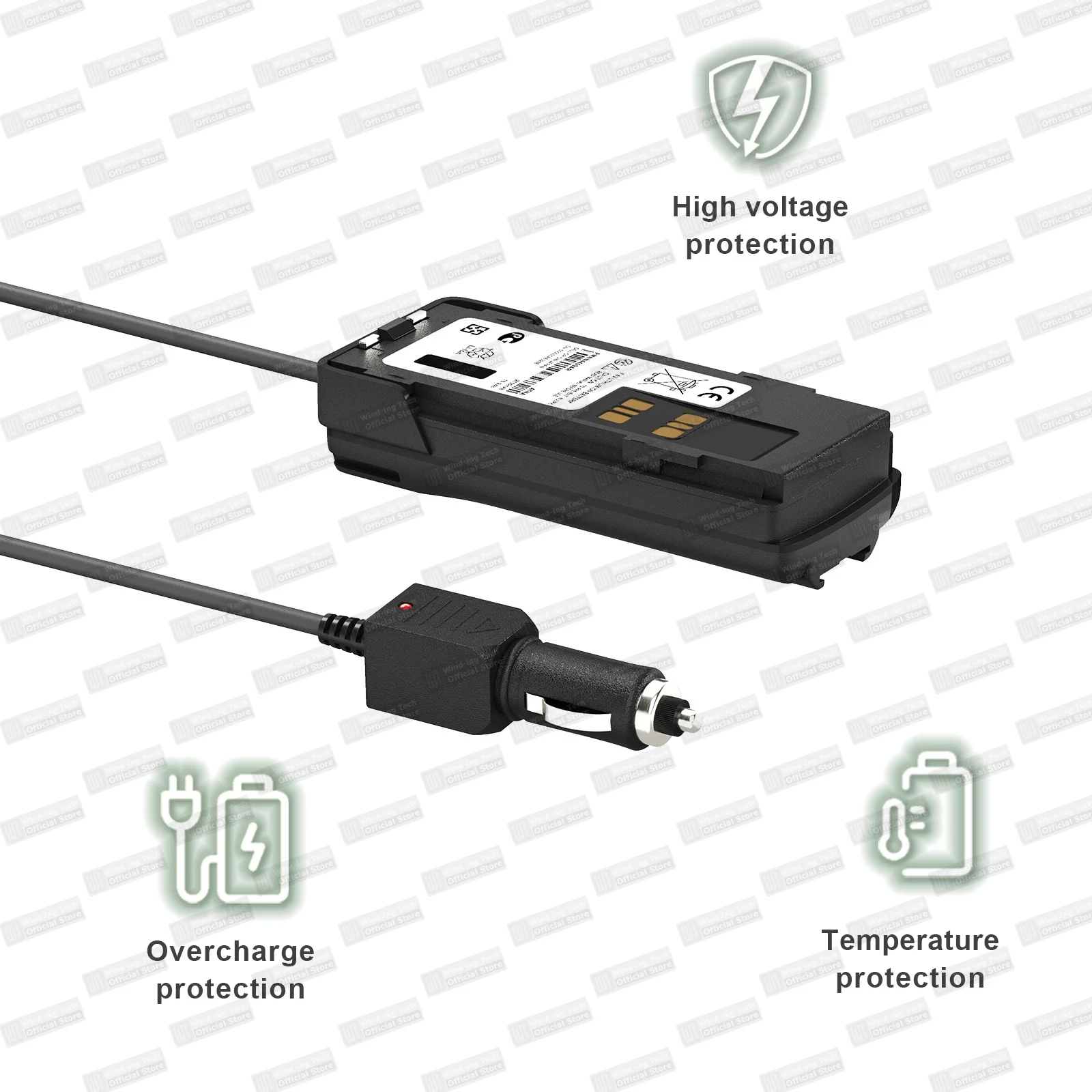 1/2PCS PMNN4409AR Car Cigarette Charger Battery Eliminator Compatible with P6600i DP4400 XPR7580 Radio Walkie Talkie Accessories