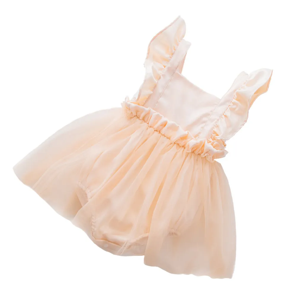 Soft Baby Girl Tutu Dress Newborn Photography Outfit Summer Mesh Gown for Comfortable Daily Wear and Gift Giving
