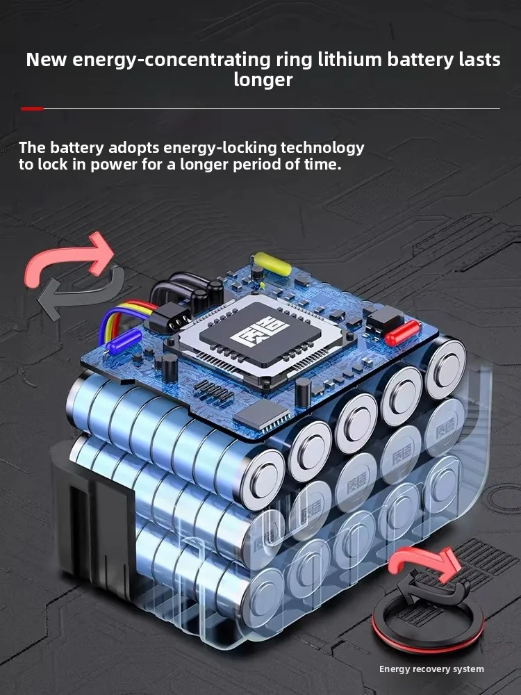 Brushless electric wrench, high torque lithium battery impact wrench, socket wrench, auto repair tool rechargeable impact wrench
