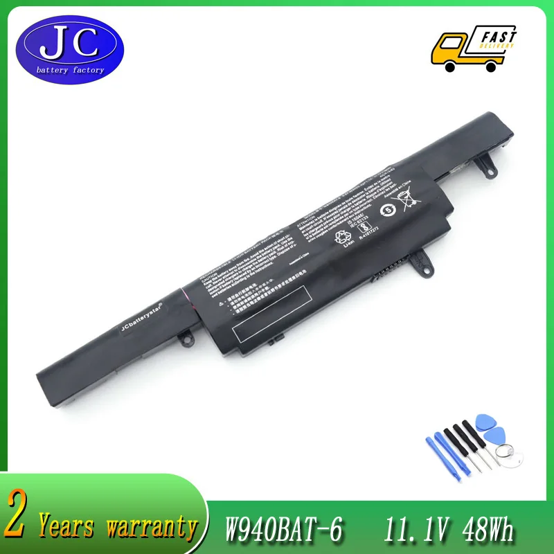 

JCLJF high quality 32WH 48Wh W940BAT-3 W940BAT-4 W940BAT-6 6-87-W940S-42F1-P W940S Laptop Battery Batteries For Clevo W94LS