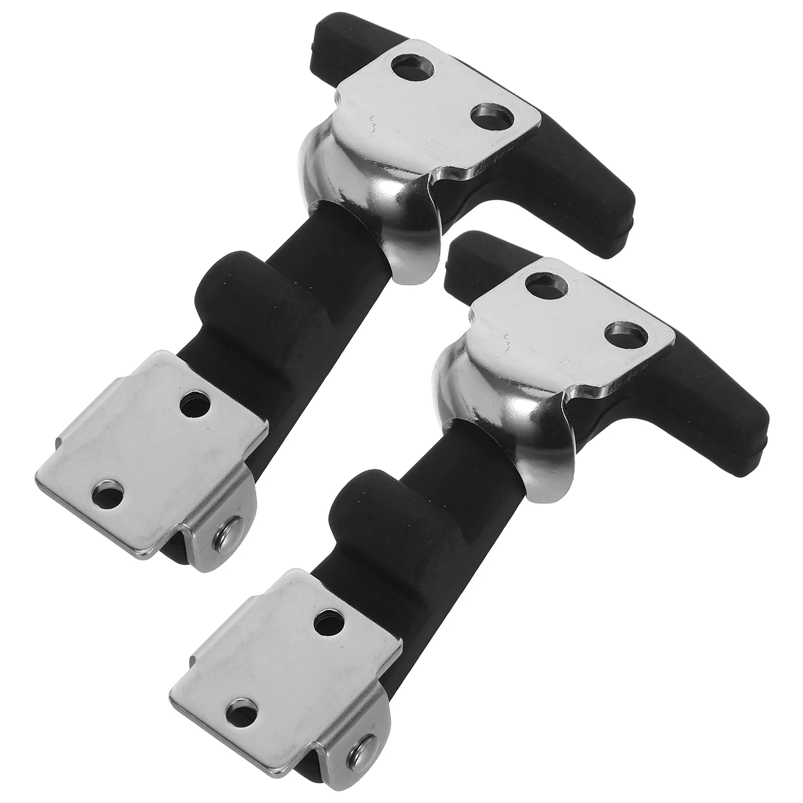 

2pcs Stainless Steel Rubber T-Handle Latch Shock Absorbing Hood Lock For Truck Tool Box Cooler Engine Outdoor Equipment