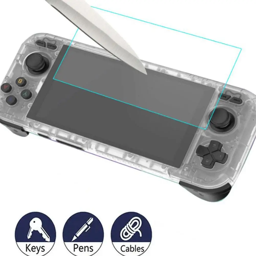 For Retroid Pocket 4 Pro Game Console Toughened Film Screen Tempered Protector HD Glass Film Console Handheld RP4 Game 9HD D6Y7