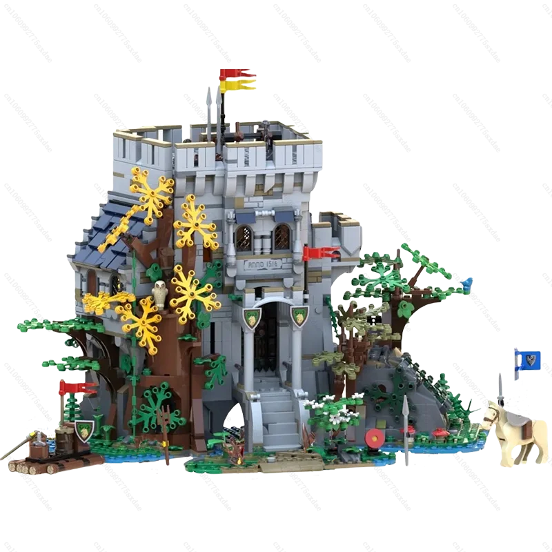 New Custom Building Block Model European Medieval Castle MOC Lord Afol Castle DIY Creative Children\'s Toys Birthday Holiday Gift