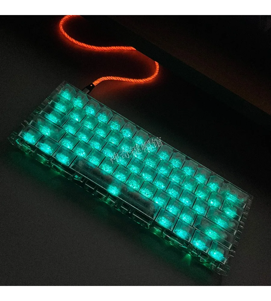 Original factory height from ace68wooting little bee night demon keycap (ice carbon mist through) ice mist PC