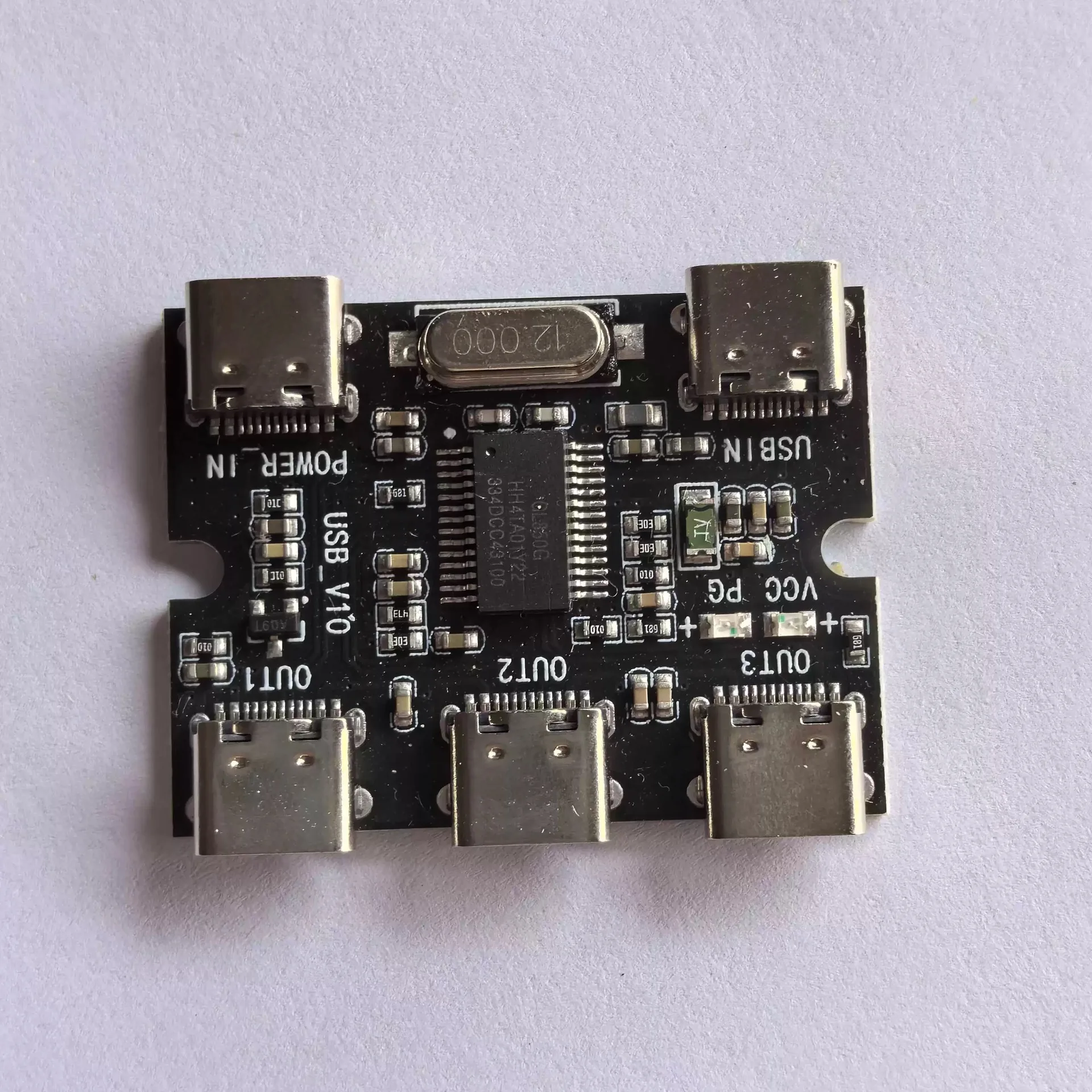 USB HUB Expansion Module for Raspberry Pi 4 5 Type C Interface USB 2.0 Hub with Power Port DIY