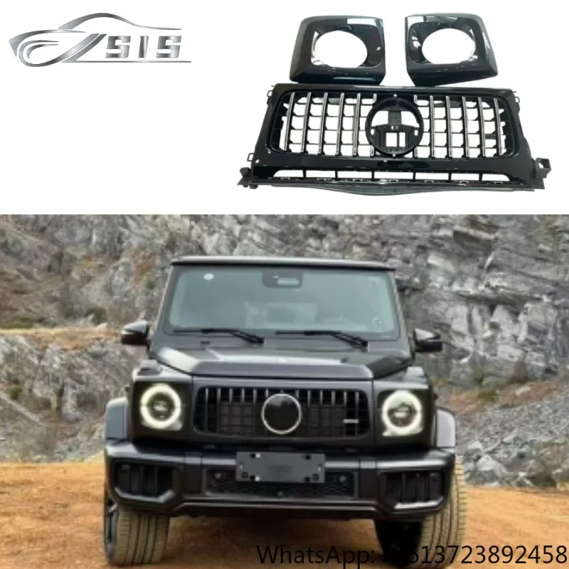 

New G Class New W465 G500 Upgrade to G63 Grille Headlight Cover Fit for Front Bumper W465 G63 Grille