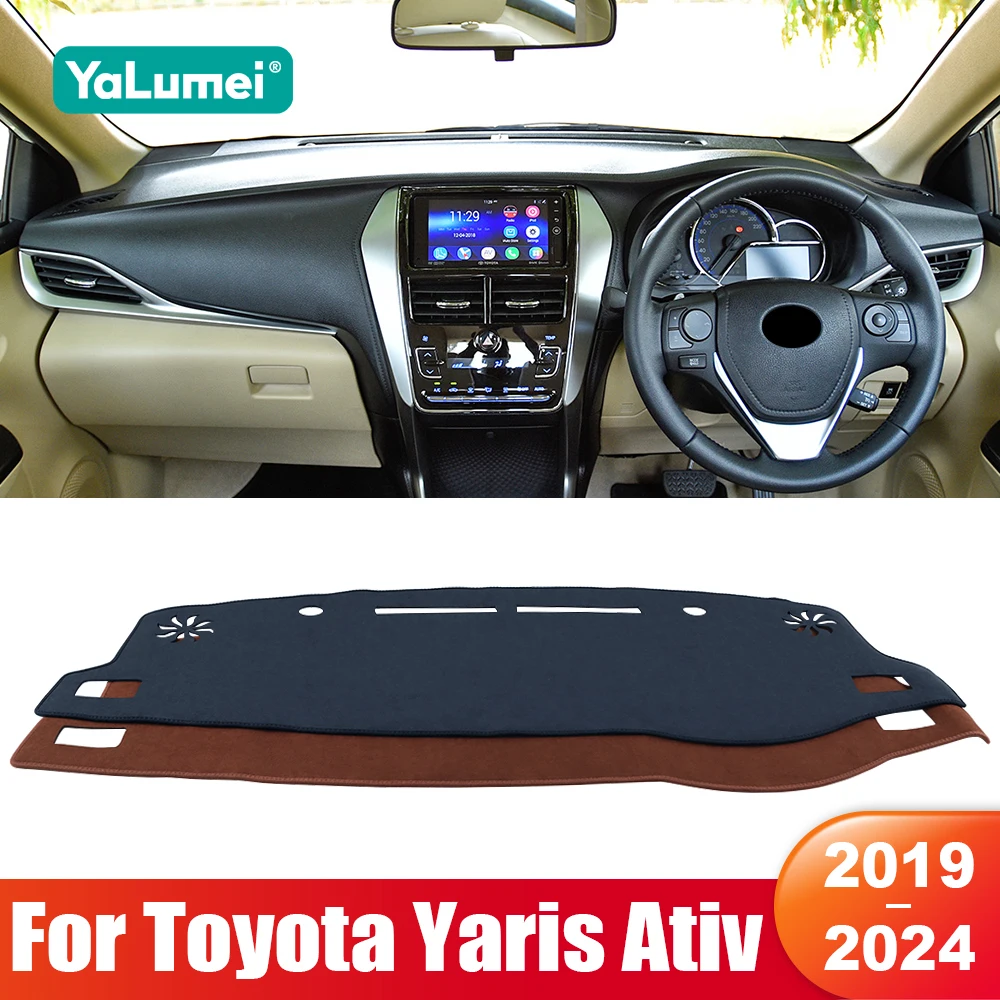 

For Toyota Yaris Ativ 2019 2020 2021 2022 2023 2024 Car Dashboard Cover Instrument Desk Sun Shade Mat Non-slip Pad Accessories