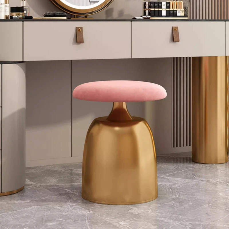 

Space-Saving Designer Vanity Chair Modern Dressing Seat for Girls Nail Salon Makeup Stool Aesthetic Contemporary Furniture
