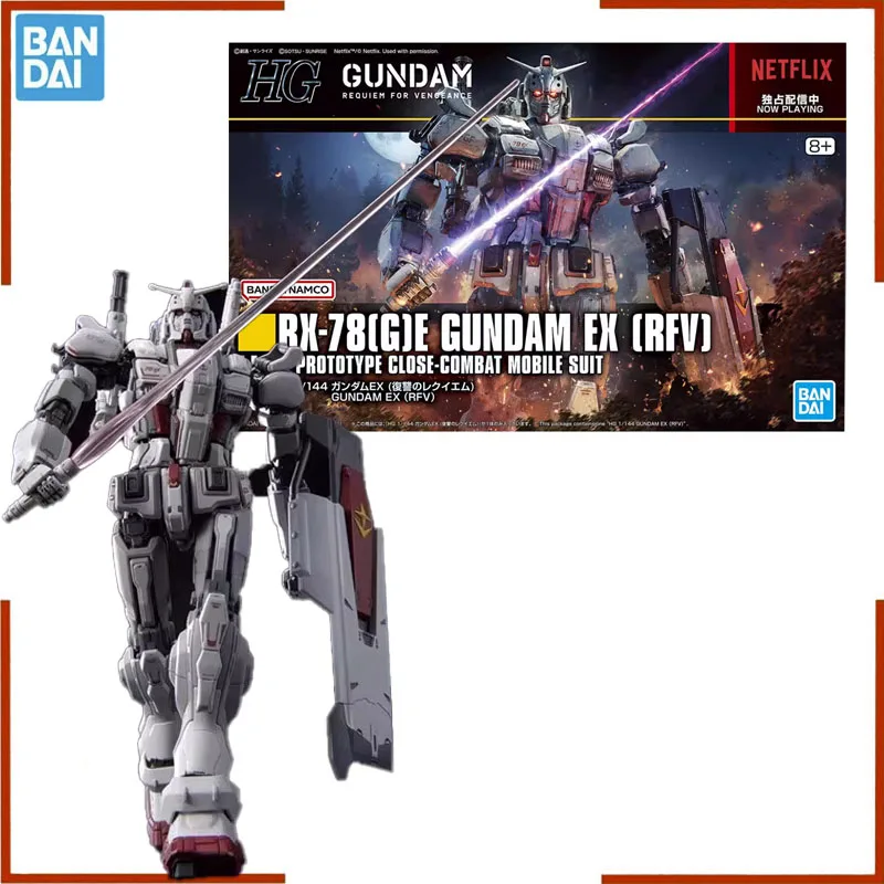 

Bandai оригинальная аниме-модель HG 1/144 GUNDAM RX-78(G)E GUNDAM EX (RFV) фигурка в сборе, модель игрушки, подарки для детей