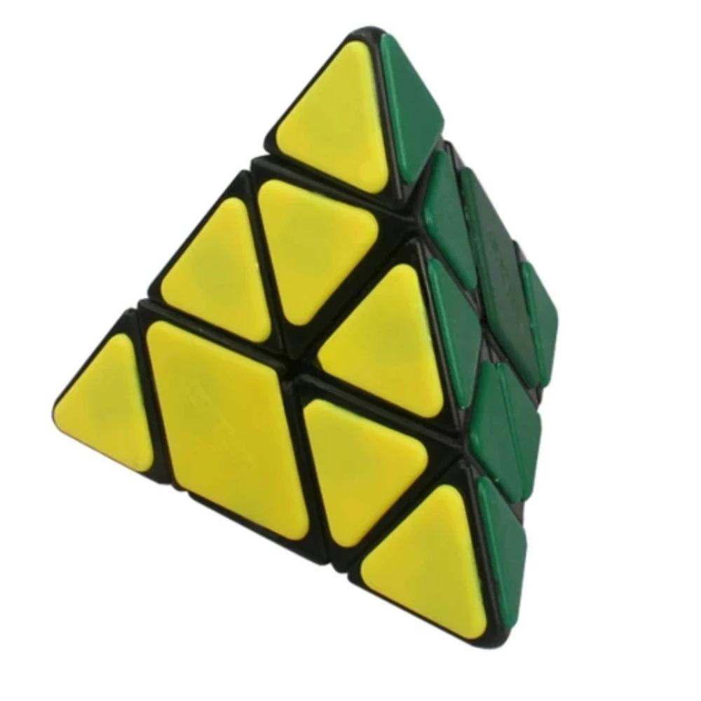 Calvin\'s Puzzle 3x3 Pyraminx Cube Bandaged Pyraminx Black Children\'s Educational Toy Games and Puzzles Toys for Kids