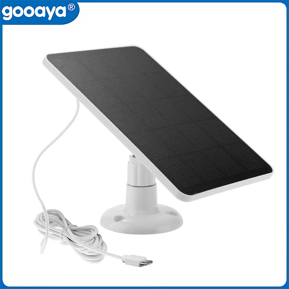Image of Solarpanel Micro USB Typ C Outdoor DC Wasserdichte Solarzellen Ladegerät Solarmodule für Überwachungskamera Kleines Heimbeleuchtungssystem