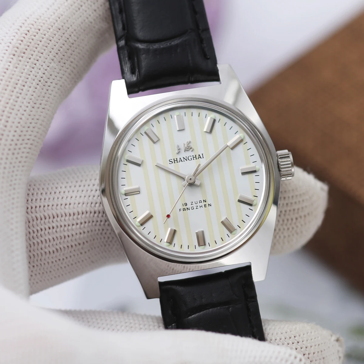Shanghai 36MM Herren Handaufzugs-Mechanikuhr 7120 Wasserdichte Vintage Chinesische Mechanikuhr für Herren Großhandel