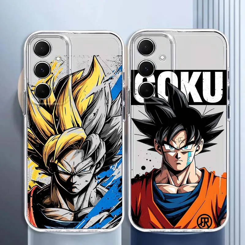 

Luxury Goku Dragon Ball Phone Case For Samsung Galaxy A73 A72 A71 A55 A54 A53 A52 A51 A33 A25 A22 A15 A14 A05 TPU Transparent