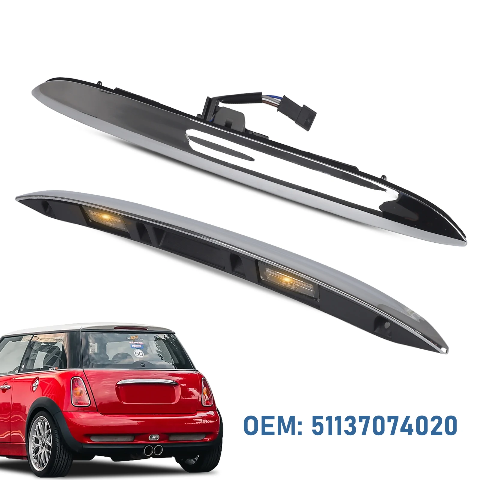 

51137074020 Rear Hatch Trunk Handle with Lamp - for BMW Mini Cooper R50/R52/R53 2002-2008 New Hatch Grip with Light wholesale