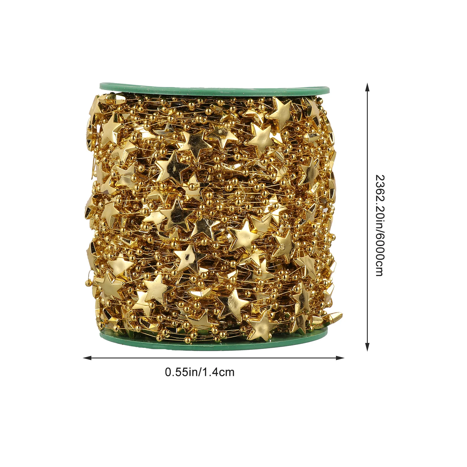 

1 Roll Pentagram Bead Chain Ribbon For Gift Wrapping Party Wedding Christmas Diy Decoration Bead Chain Decor String Craft