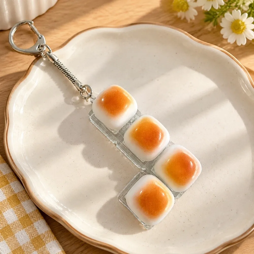 Sensory Creative Clicker Keychain Portable Cute Keyboard Button Fingertip Decompress Bread Keycap Fidget Pass The Time