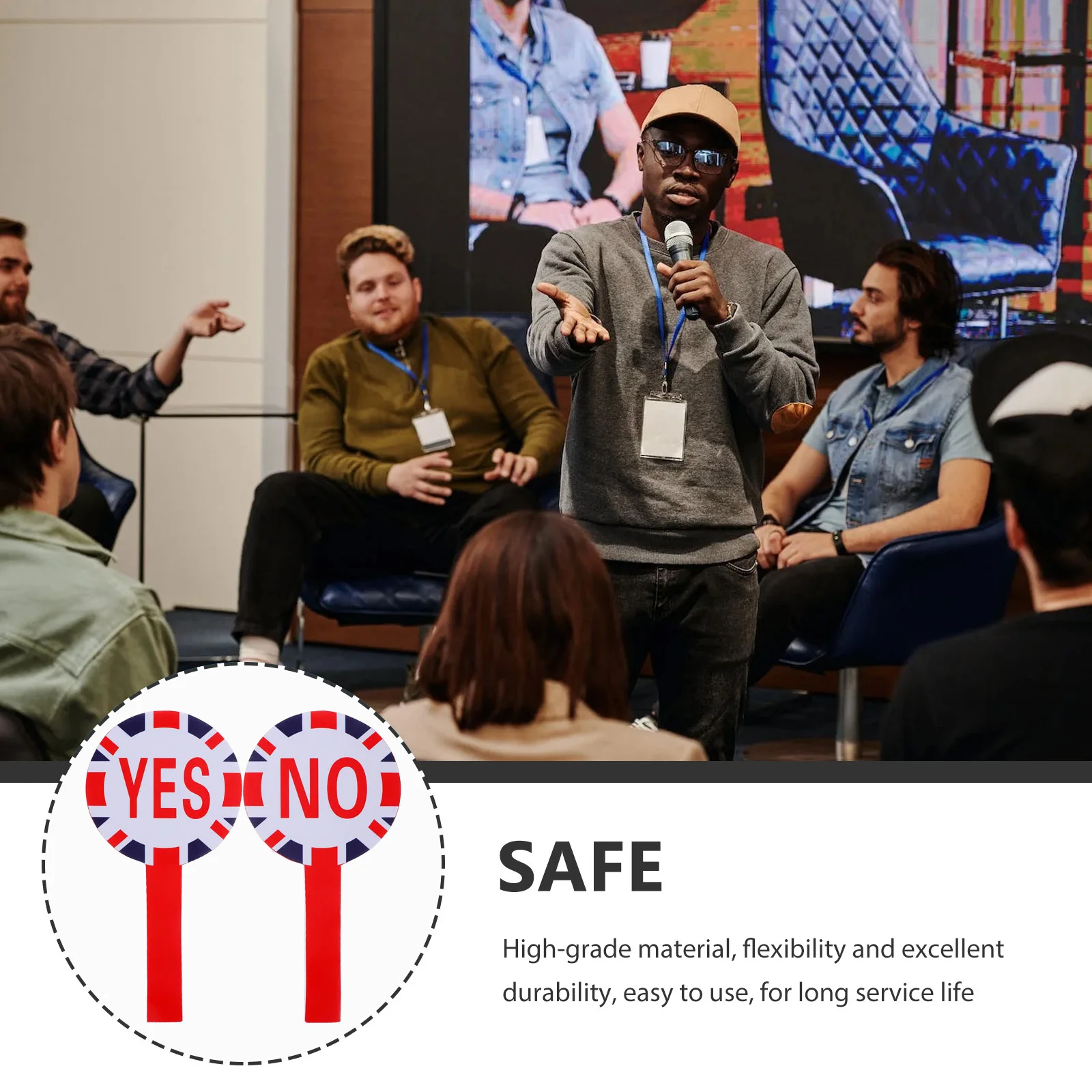 

1Set Judging Board Portable Voting Paddle Handheld Yes No Paddle Classroom Supplies Teacher School Game Flexible