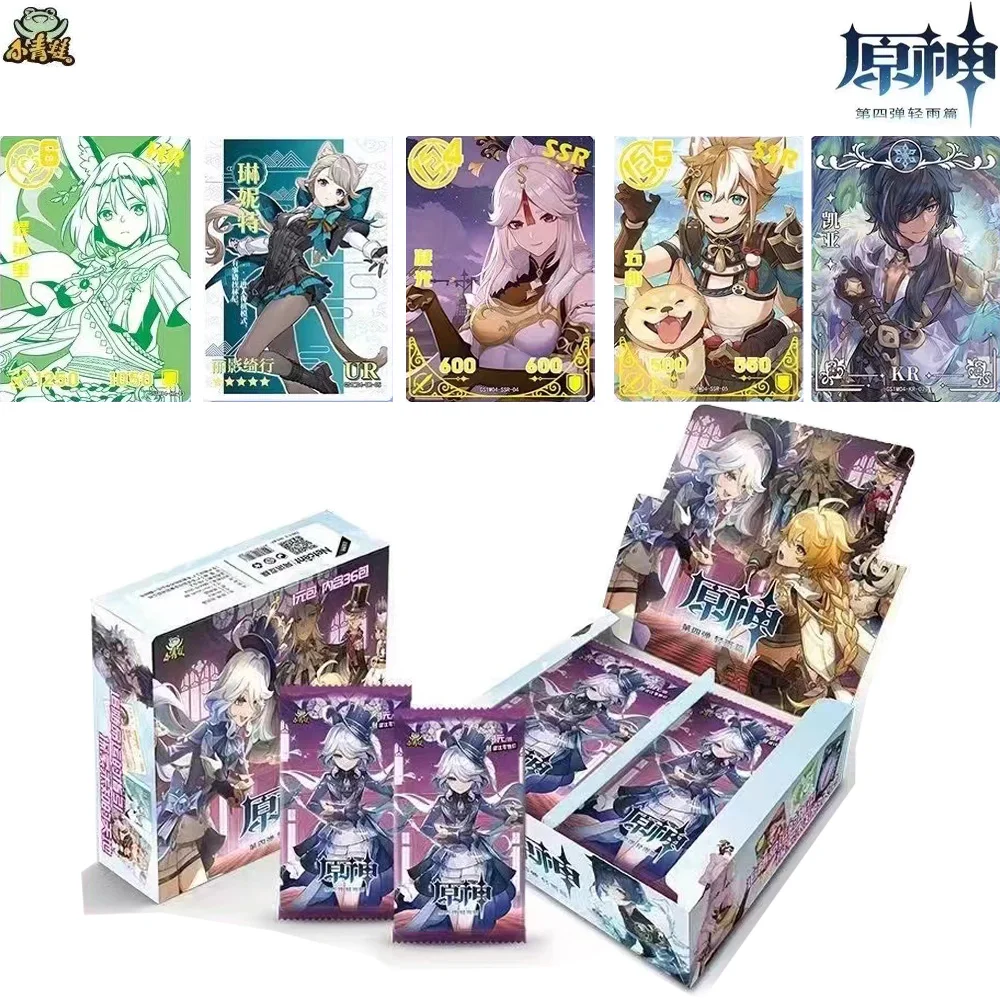 

New Genshin Impact Cards Anime Project TCG Game Booster Box Collection Cards Games Rare SSR Card Toys Birthday Gifts