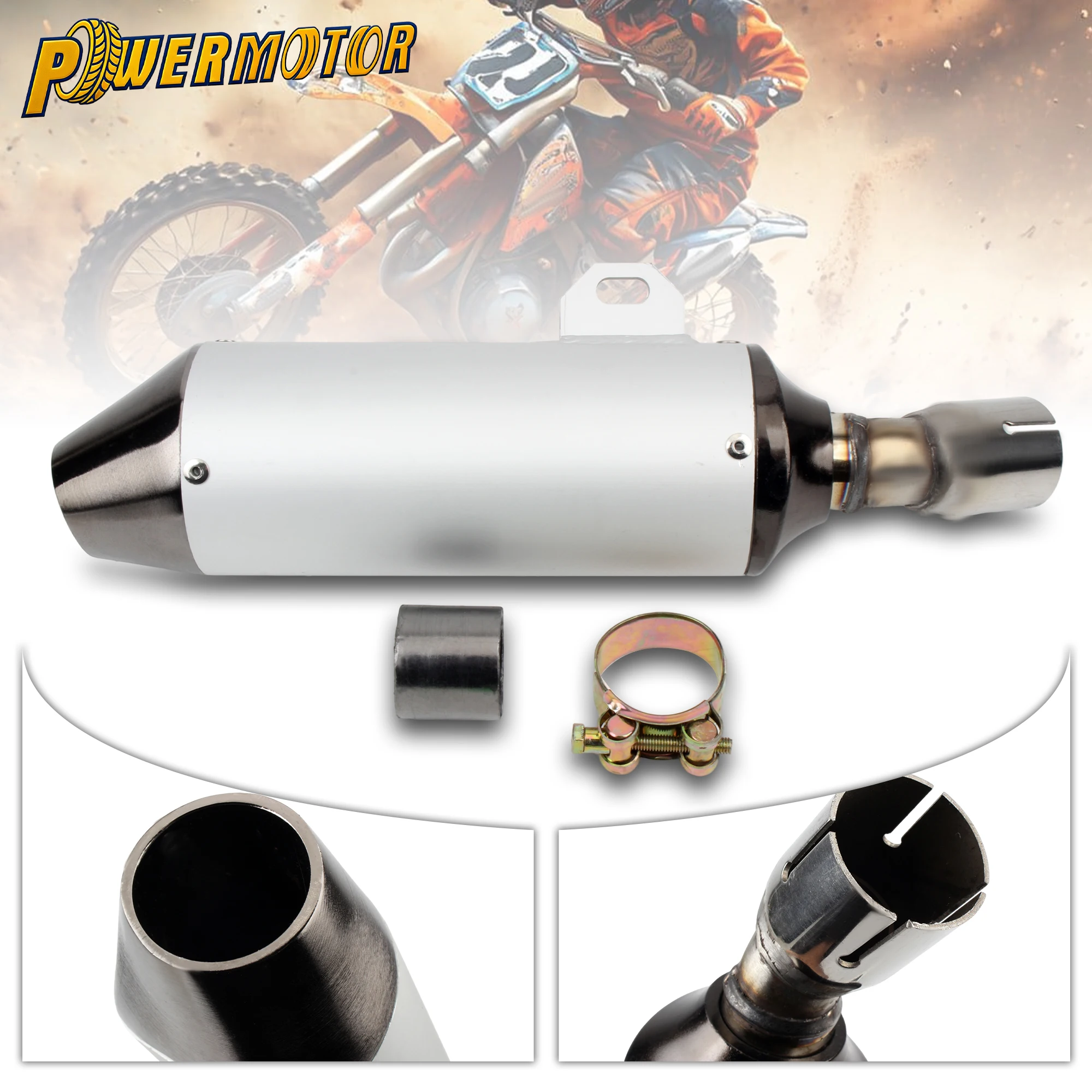 

Motocross Exhaust Muffler For New BBR China KAYO BSE Apollo 110cc 125cc Dirt Pit Bike Motocross Exhaust Pipe Modified Parts