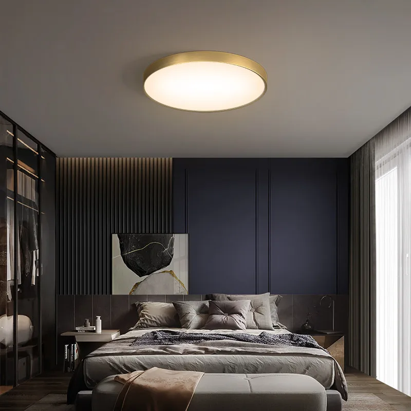 

Современный светодиодный потолочный светильник, минималистичный, ультратонкий, золотистый, круглый, для спальни, коридора, гардеробной, прохода, балкона, кабинета, осветительный прибор
