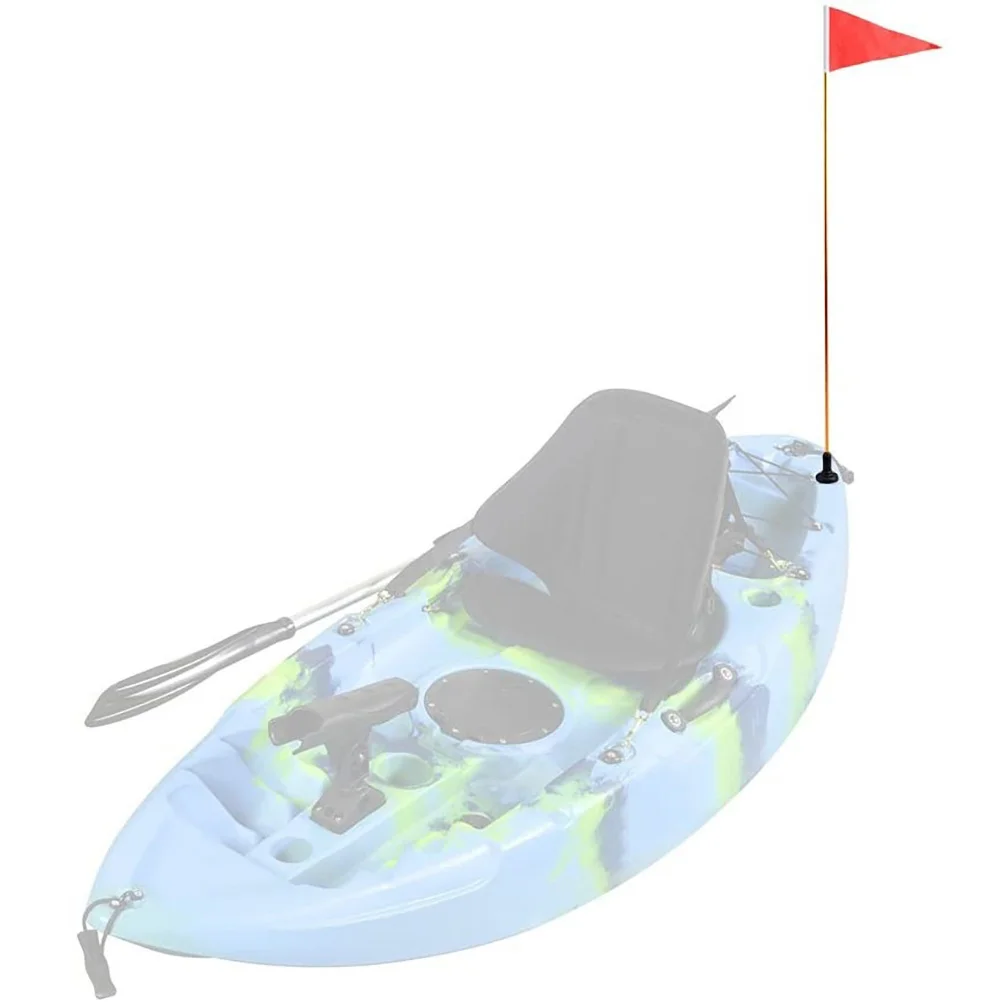 

1Set Multi-Function Kayak Flag Professional Boat Accessory Durable Material Bright Warning Easy to Install and Carry