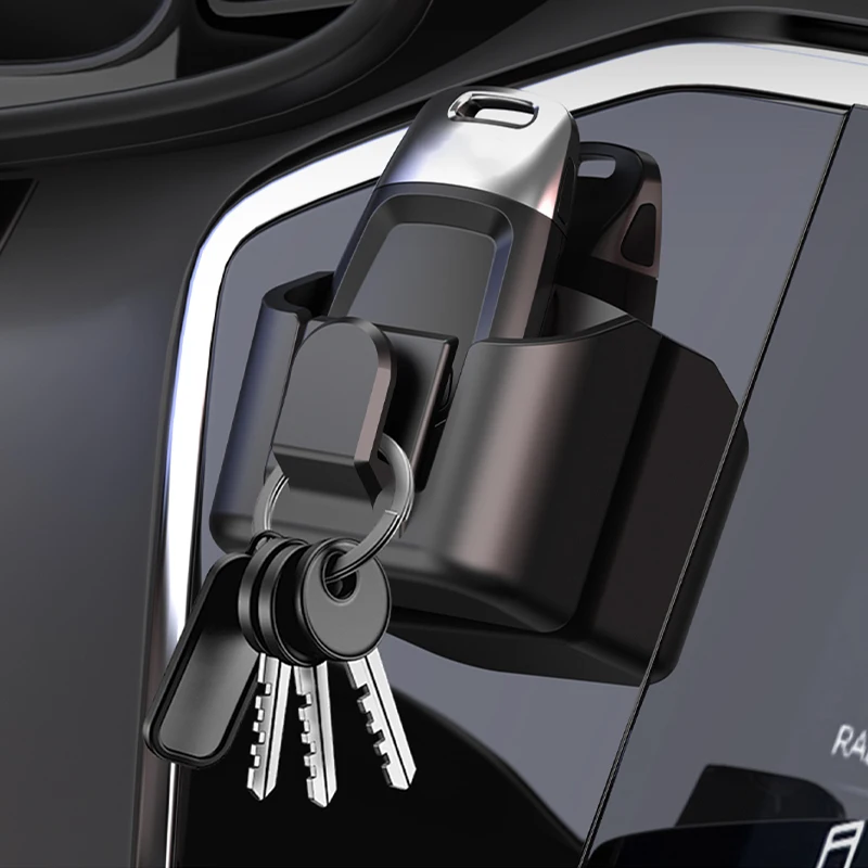 SEAMETAL Car Hooks Key Holder Clip Multifunctional Car Key Box Organizer Adhesive Mount Card Holder for Car Interior Accessories