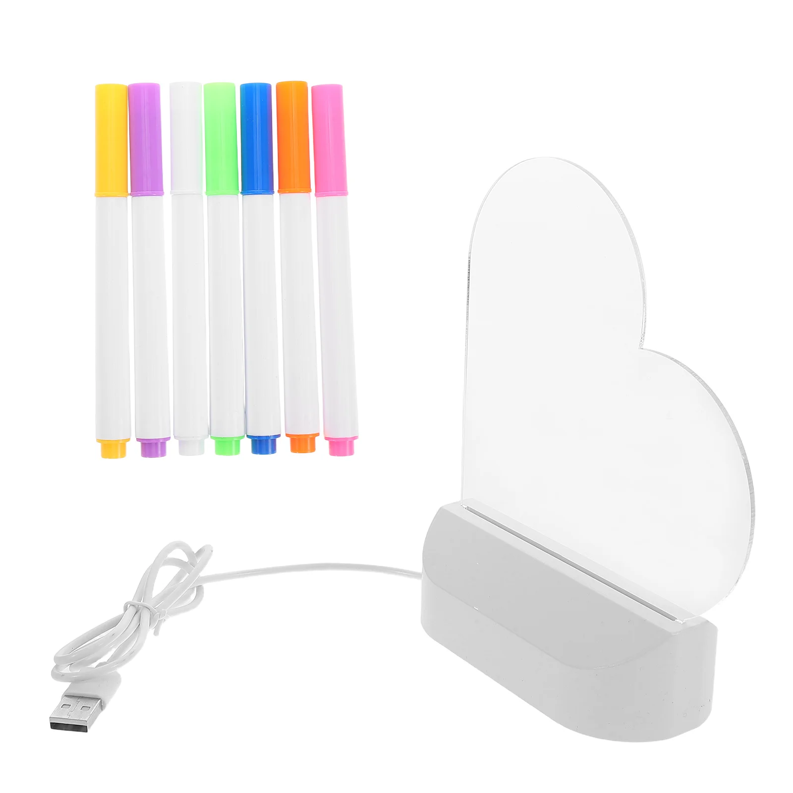

Erasable Light Board Desk Note Graffiti Small Blackboard Mini Whiteboard Set LED Memo Glow Acrylic Writing Panel