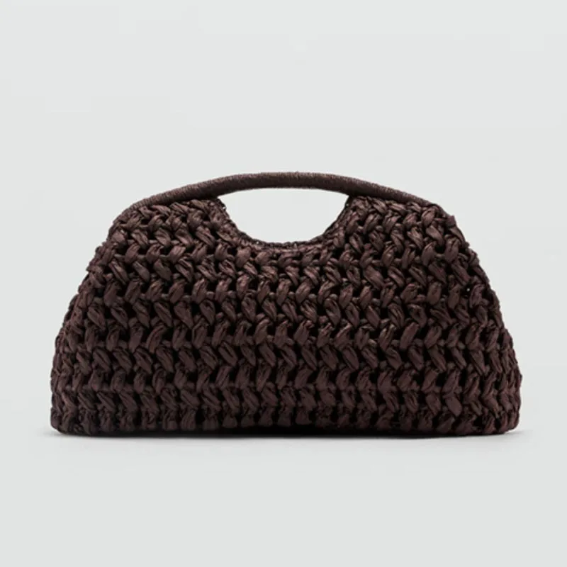 

Summer New Women's Bag , Women's Straw Woven Handbag,Fashionable Raffia Clutch Bag Beach Travel Vacation Evening Elegant Purse