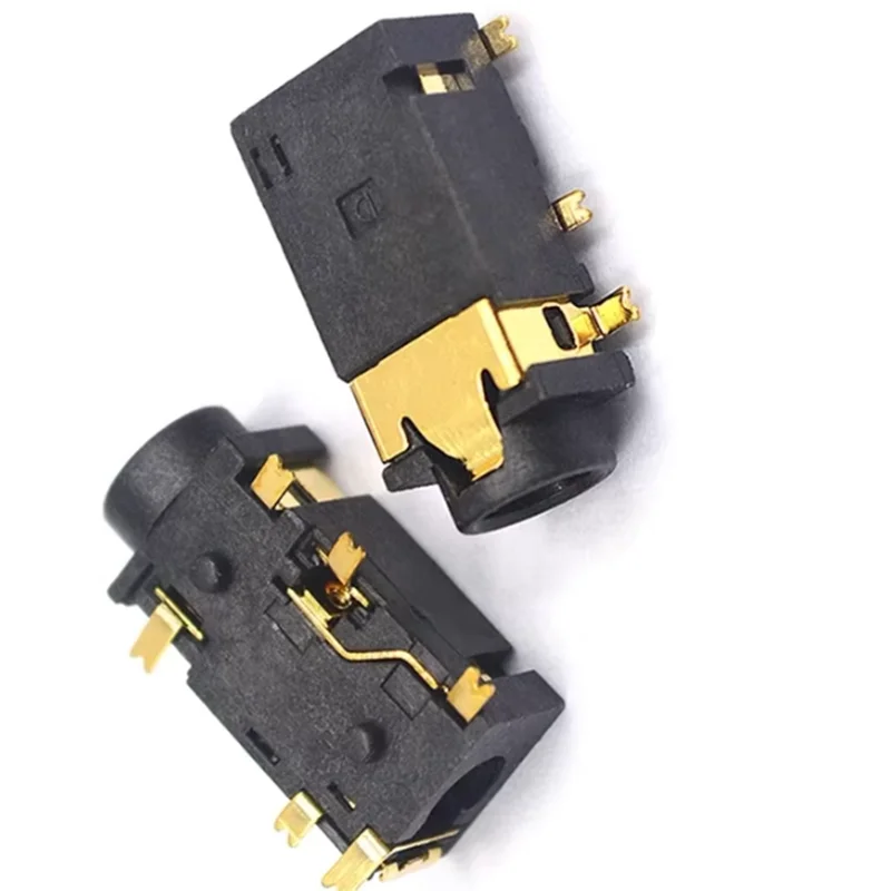 10PCS 3.5 MM Headphone Socket Audio Socket PJ-342 Surface Mounted 6 Feet Double Track Gold Plated PJ342