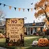 Vintage Halloween Letter Garden Flag 12×18 Inch Yard Decor jjp