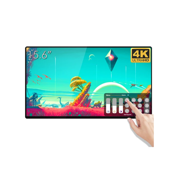 15.6 inch Slim Wide 4K Display Portable TouchScreen Gaming LCD Monitor