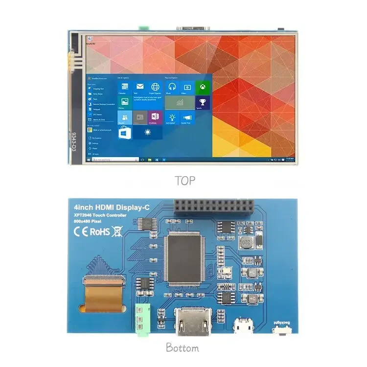 Сенсорный дисплей TFT LCD 4-дюймовый ЖК-дисплей HDMI-панель 800*480 для Banana Pi Raspberry Pi 2 Raspberry Pi 3 Model B/B+