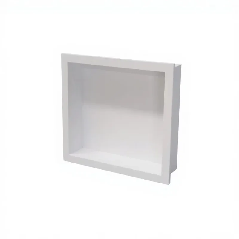Built-in modern wall-mounted storage shelves, solid surface custom-sized built-in bathroom shower niches