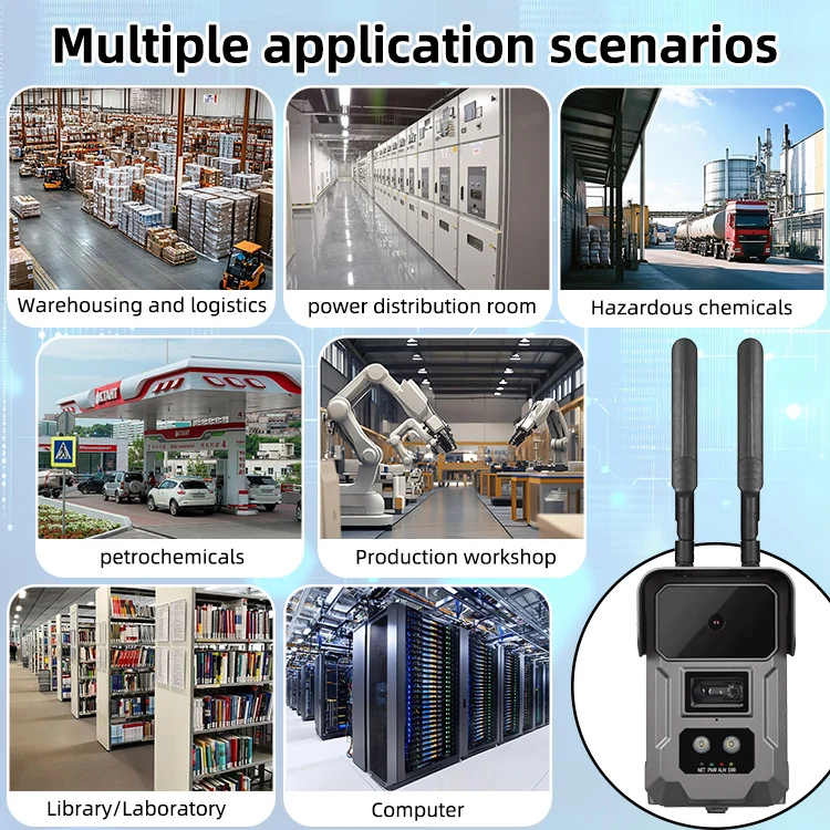 كاميرا محلل مزدوج الطيف AI عالية الدقة بدقة 4 ميجابكسل مع كاميرا دعم شبكة Wifi وPOE