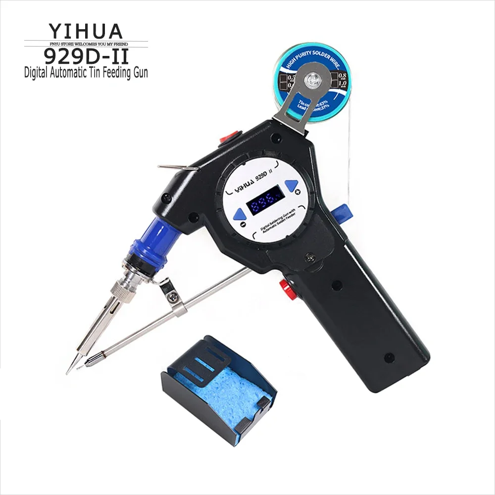 

YIHUA 929D II Digital Automatic Tin Gun 130W Portable Soldering Iron Auto Sleep Adjustable Temperature Welding Repair Tool