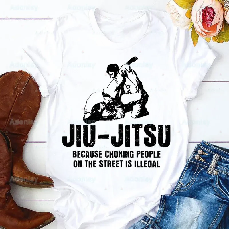 Jiu Jitsu Rashguard Murder Yoga Tops T Shirt Women Tshirt Graphic Tee Cute Women T-shirt Female Tee Shirt 90s Girls Tee Tshirt