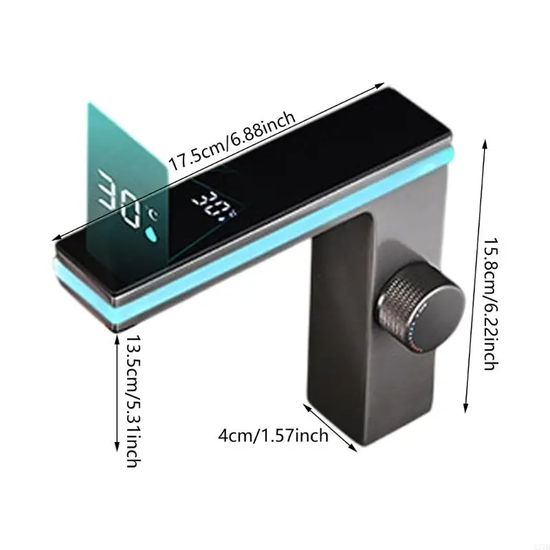 X37B Mezclador temperatura digital avanzada Toque agua aluminio para uso doméstico