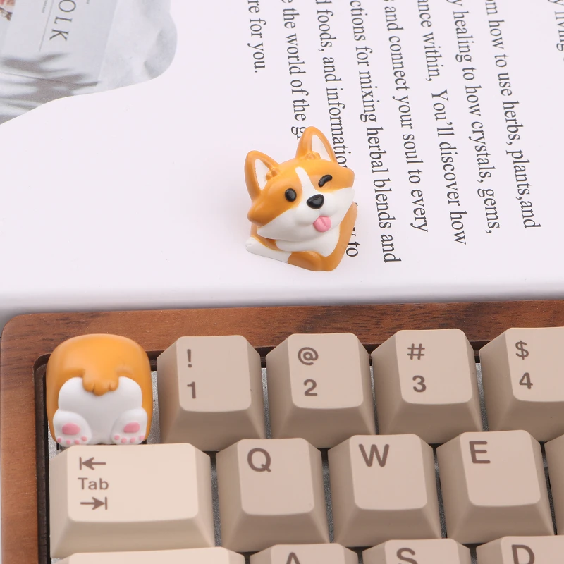 Imagem -05 - Keycaps Artesanais para Teclado Mecânico Mifuny Keycaps 3d Anime Keycaps Cute Corgi Key Caps Handmade Puppy Custom Keycaps Presentes de Decoração