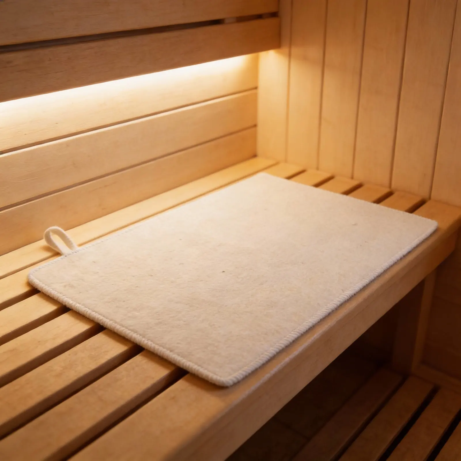 2Pcs Felt Sauna Mat Cushion 15.72x10.61 Inch Wool Polyester Heat Resistant Insulation Pad for Steam Sauna Tent Finnish Bench
