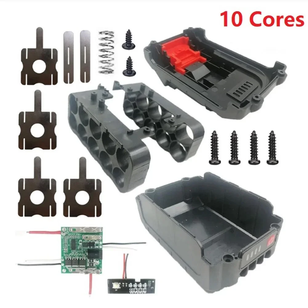 10 Cell DIY Li-Ion Battery Plastic Case PCB Charging Protection Circuit Board For Makita 18V Lithium Battery