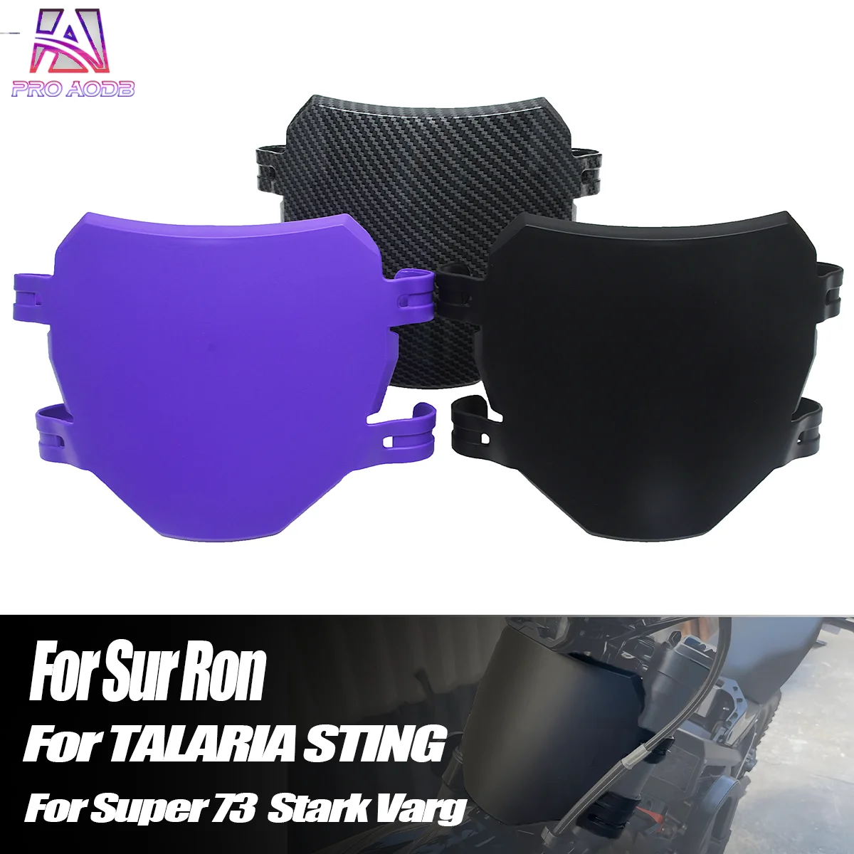 Front License Number Registration Plate For SurRon S/X Talaria Sting MX3 MX4 Stark Varg Ridstar Q20 Electric Dirt Bike Parts