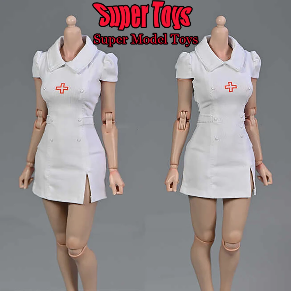 

In Stock SP-193 1/6 Scale Female Soldier Dress Nurse Uniform One Piece Slim Fitting Suit For 12-inch Action Figure Model