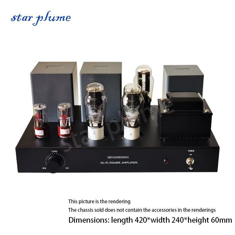 420*240*60mm Iron Power Amplifier Case Electro Tube2A3/300B/KT88/EL34 Single-ended Vacuum Tube Amplifier Chassis Shell DIY Box