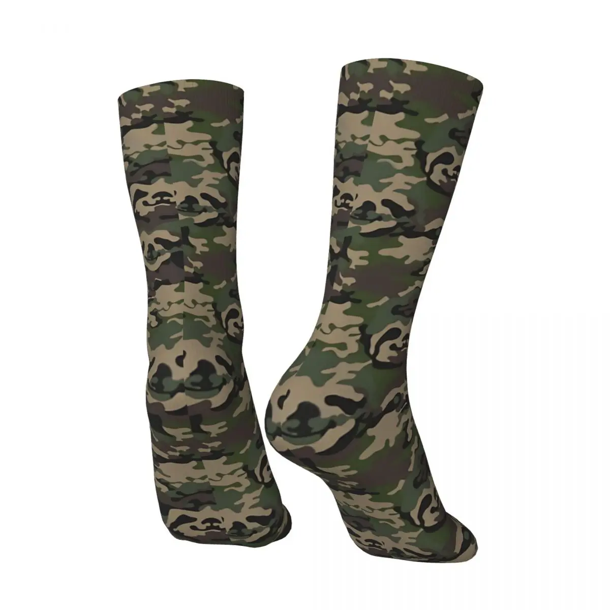 Sloth Funny Men's Socks Vintage Camouflage Hip Hop Casual Crew Sock Gift Pattern Printed