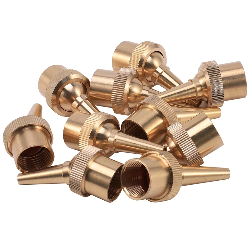 100Pcs 1/2 Inch DN15 Brass Jet Straight Adjustable Fountain Water Spray Nozzles Pool Nozzles Garden Landscape Decoration