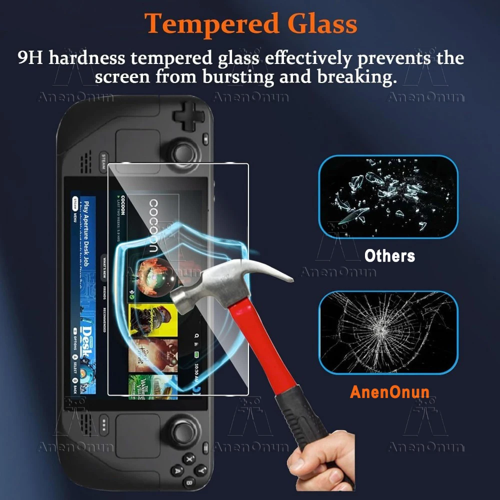 Steam Deck/Steam Deck OLED Gehärteter Glas-Displayschutz 2,5D Gebogene Kanten 9H Härte Bruchsicher Kratzfest HD Blasenfrei – Detail 2