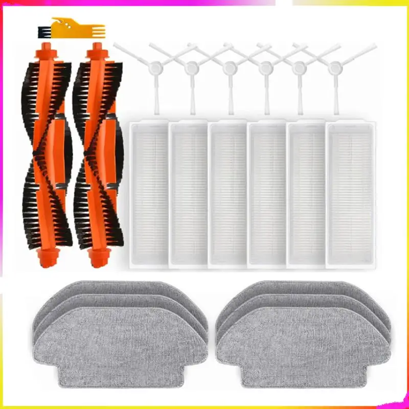 M04K 21 Uds repuestos Cepillo Lateral principal filtro Hepa paño de mopa para Xiaomi Robot aspirador S10/S12 B106GL